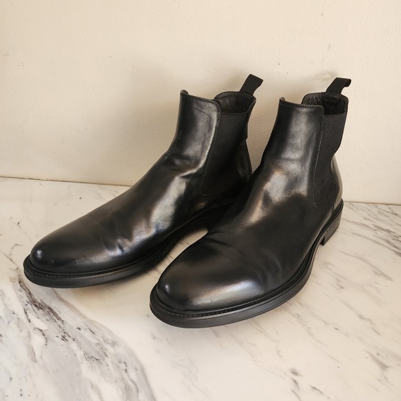 To Boot New York Adam Charleston S1 Black Leather Chelsea Boots Size 13
